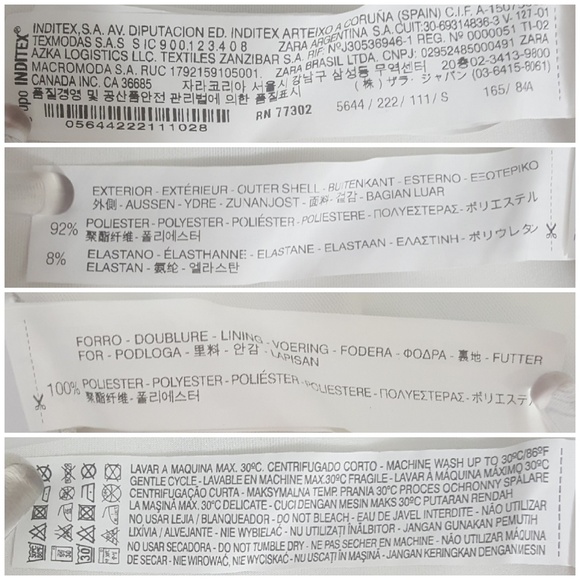 ZARA Geomix Print Crop Top, V-Neck - Picture 5 of 5